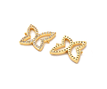 Conector Mariposa Con Circones | Baño de oro 18k