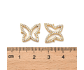 Conector Mariposa Con Circones | Baño de oro 18k