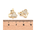 Conector Cisne Con Circones | Baño de oro 18k