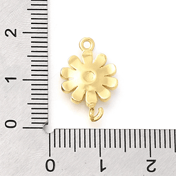  Conector Manzanilla Esmaltado | Baño de oro 18k