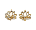 Conector Flor de Loto con Circones | Baño de oro 18k