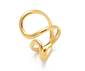 Anillo Ajustable Acero Inoxidable Con Baño de oro 18k