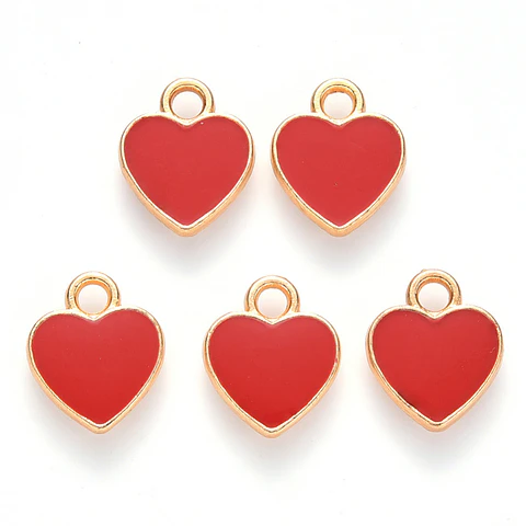 Corazones Esmaltados Rojo 