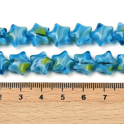 Estrellas de Vidrio Millefiori | Cielo Azul Profundo