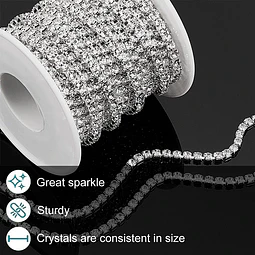  Cadena de Strass - Plateada