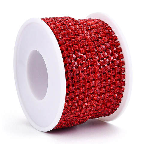 Cadena Strass - Rojo