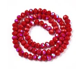 Cristal Rondel | Rojo Tornasol | 4mm