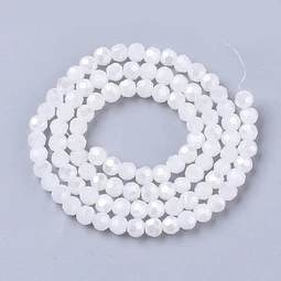  Cristal Redondo Facetado | Blanco 4mm 