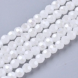  Cristal Redondo Facetado | Blanco 4mm 