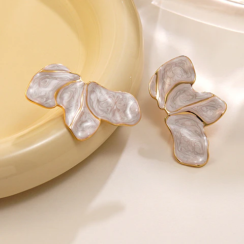 Aros de Acero Inoxidable Con Forma de Petalo