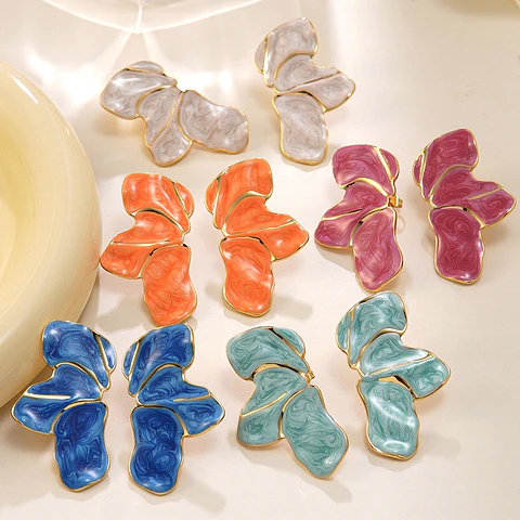 Aros de Acero Inoxidable Con Forma de Petalo