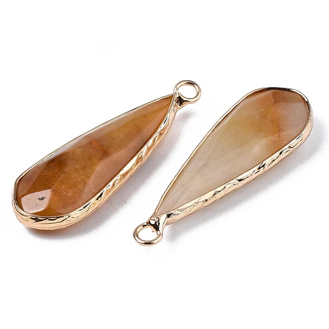 Colgante de Jade color Topacio Facetado