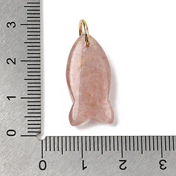  Colgante Pez de Cuarzo Fresa