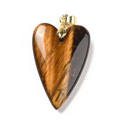  Colgante de Corazón de Ojo de Tigre