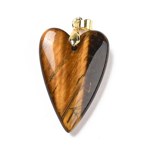 Colgante de Corazón de Ojo de Tigre