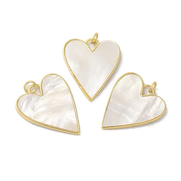  Colgante de Corazón Con Nacar | Baño de oro 18k