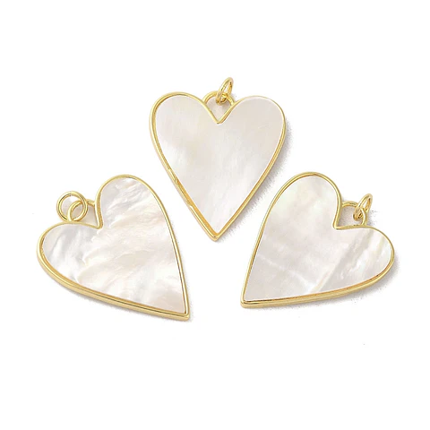 Colgante de Corazón Con Nacar | Baño de oro 18k