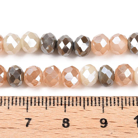 Cristal Rondel | Café Matizado 6mm