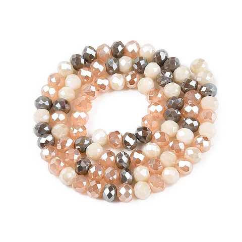 Cristal Rondel | Café Matizado 6mm