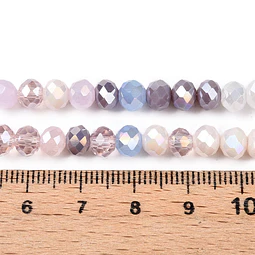  Cristal Rondel | Rosa Matizado 6mm