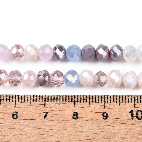 Cristal Rondel | Rosa Matizado 6mm