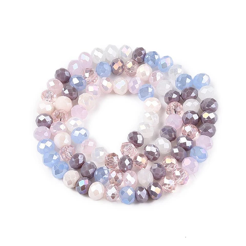 Cristal Rondel | Rosa Matizado 6mm