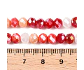 Cristal Rondel | Rojo Matizado 6mm
