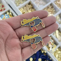 Conector Mapa de Venezuela | Baño de oro 18k