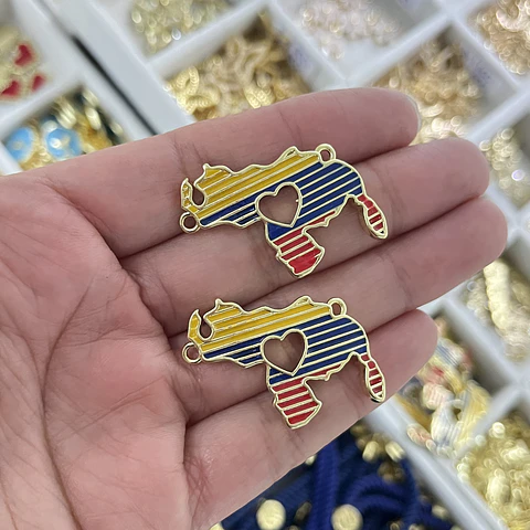 Conector Mapa de Venezuela | Baño de oro 18k