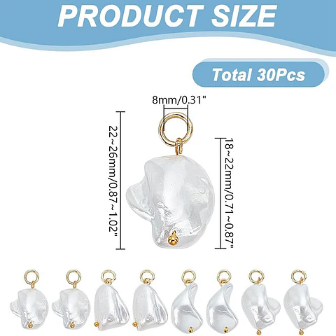 Colgante Perla Shell Natural | Acero Inoxidable