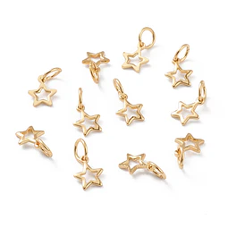  Colgante de Estrella hueca | Baño de oro 18k