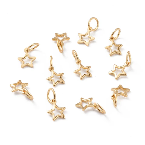 Colgante de Estrella hueca | Baño de oro 18k