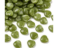 10 Corazones de Acrilico | Verde Oliva