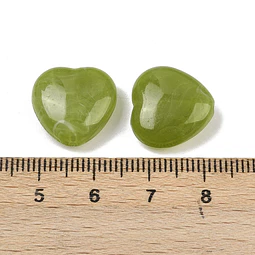  10 Corazones de Acrilico | Verde Oliva