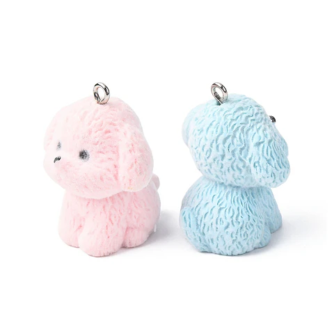 Perritos de Resina estilo Flocking 