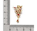 Colgante de Mariposa con circones rojo | Baño de oro 18k