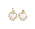 Colgante de Corazón con circones | Baño de oro 18k
