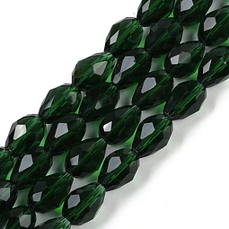  Cristal en forma de gota | Verde Oscuro