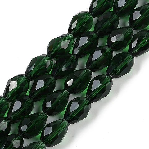 Cristal en forma de gota | Verde Oscuro