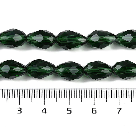 Cristal en forma de gota | Verde Oscuro