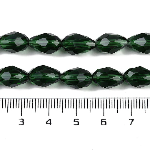 Cristal en forma de gota | Verde Oscuro