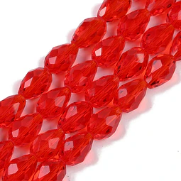  Cristal en forma de gota | Rojo