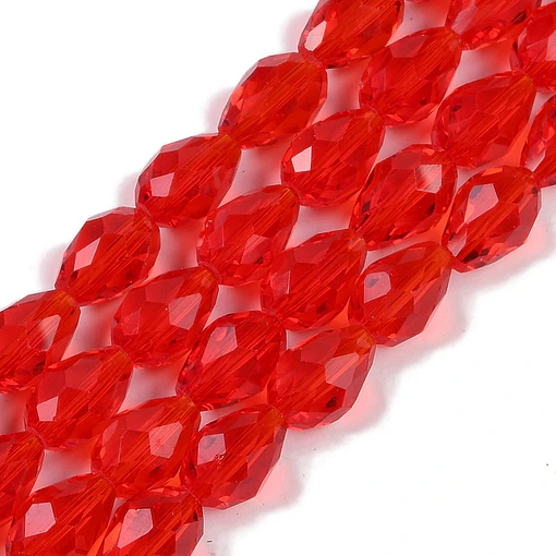 Cristal en forma de gota | Rojo