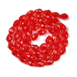  Cristal en forma de gota | Rojo