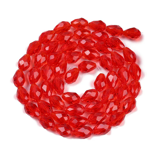 Cristal en forma de gota | Rojo