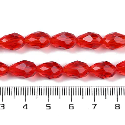  Cristal en forma de gota | Rojo