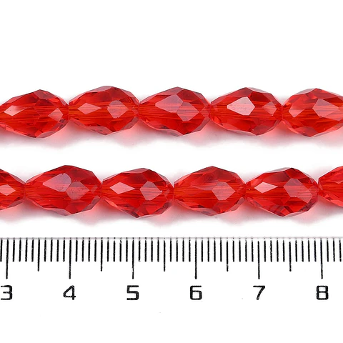 Cristal en forma de gota | Rojo