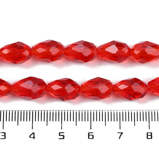 Cristal en forma de gota | Rojo