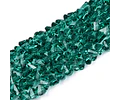 Cristal Triangular 4mm | Verde Esmeralda Traslucido