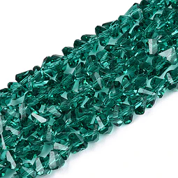  Cristal Triangular 4mm | Verde Esmeralda Traslucido